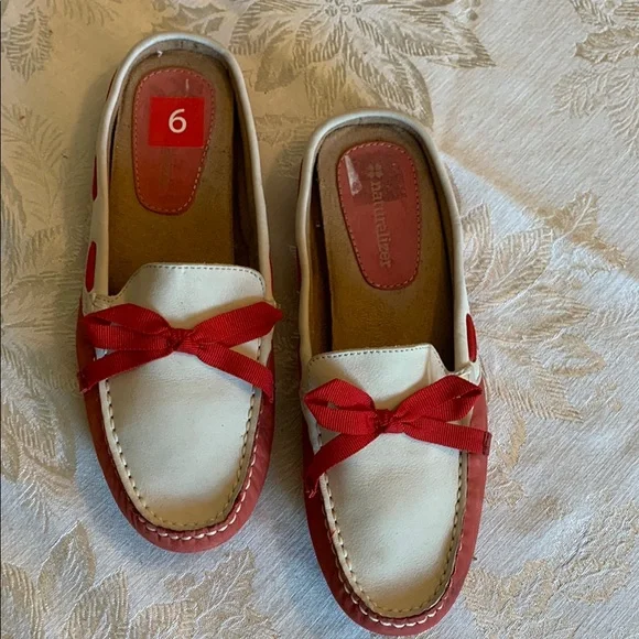 Naturalizer | Shoes | Red And White Loafers With Bow | Poshmark display picture 1